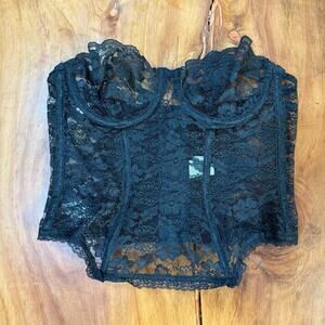 Vintage 60s 70s Dolores for partners Bustier Lingerie Top Model Bra 36 Sheer E6